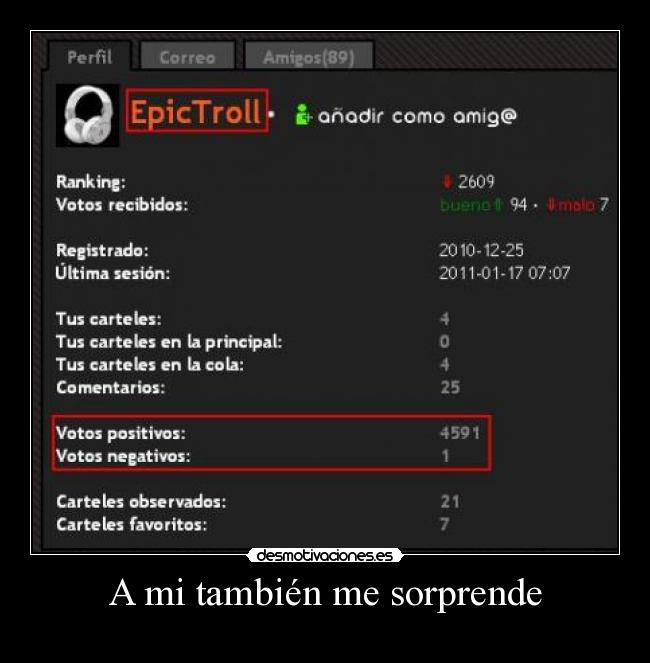 A mi también me sorprende - 