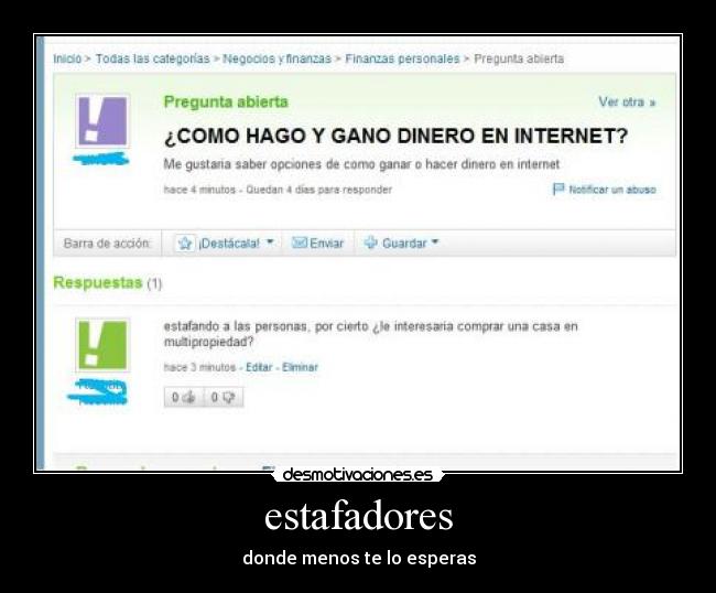 estafadores - donde menos te lo esperas