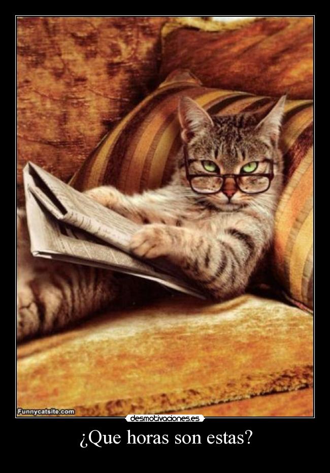 ¿Que horas son estas? -