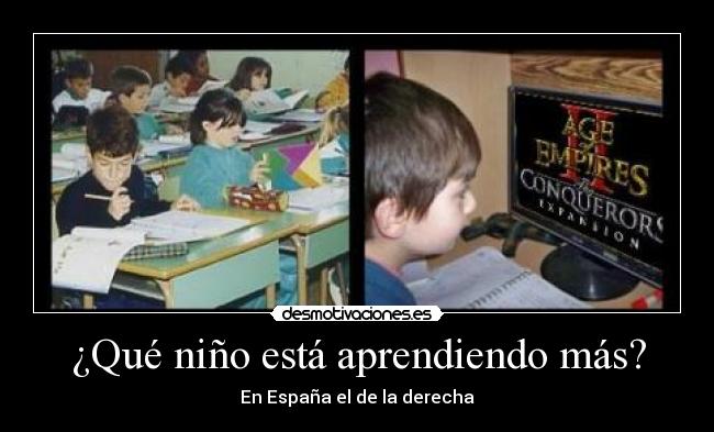 ¿Qué niño está aprendiendo más? - En España el de la derecha