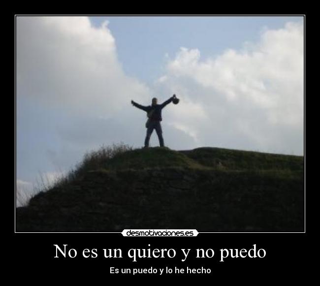 No es un quiero y no puedo -