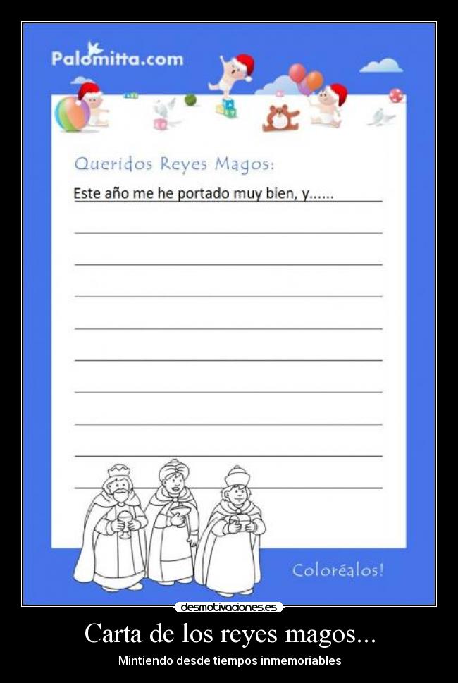 Carta de los reyes magos... - 