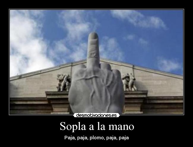Sopla a la mano -