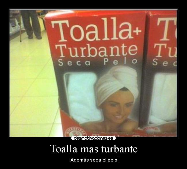 Toalla mas turbante - ¡Además seca el pelo!