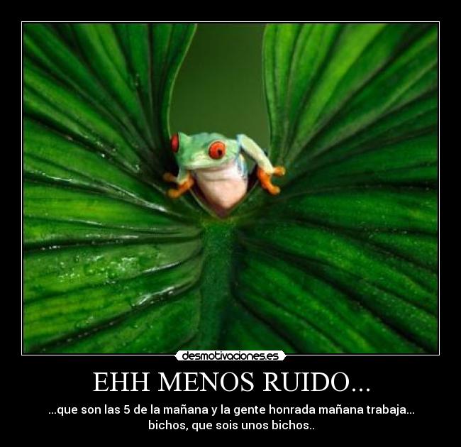EHH MENOS RUIDO... -