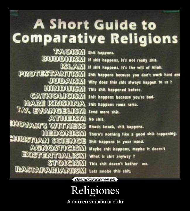 Religiones - Ahora en versión mierda