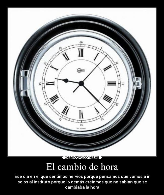 El cambio de hora - 