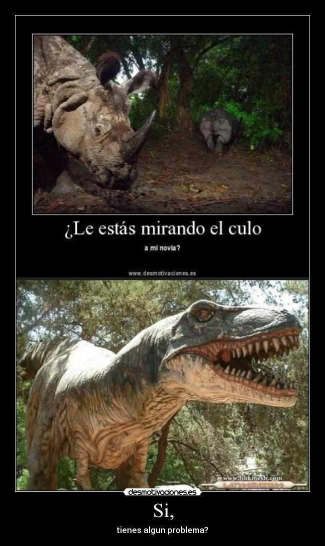 Si, - tienes algun problema?