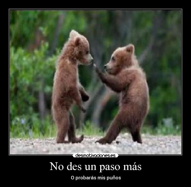No des un paso más -