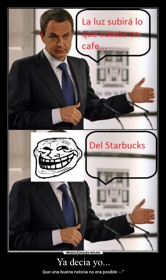 Ya decia yo... - Que una buena noticia no era posible -.-