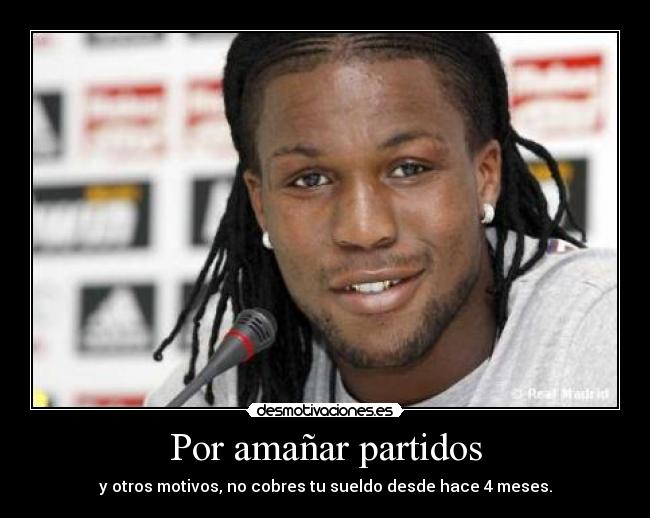 Por amañar partidos -