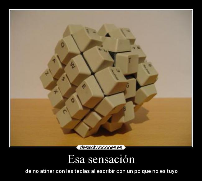 carteles teclas atinar rubik desmotivaciones