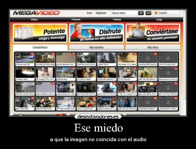 carteles miedo megavideo mierdo imagen sonido desmotivaciones