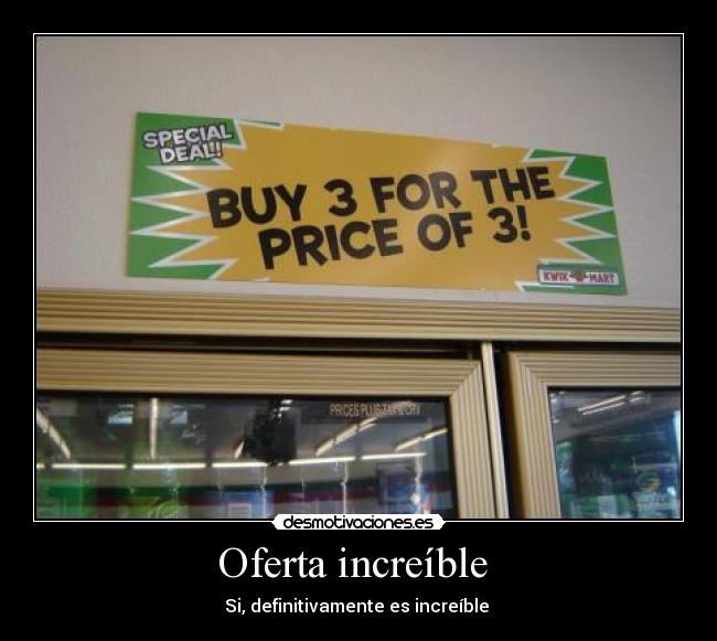Oferta increíble -