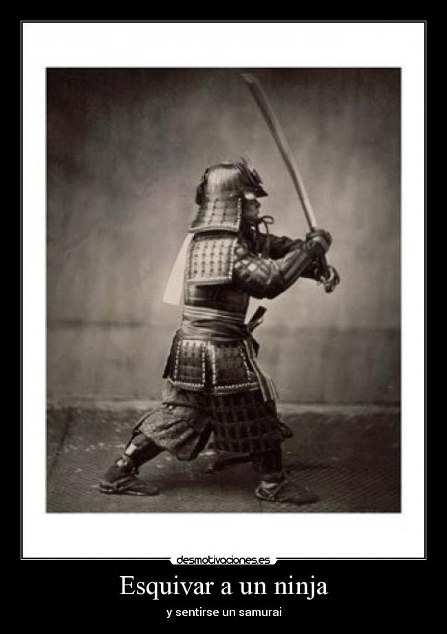 carteles ninja samurai desmotivaciones