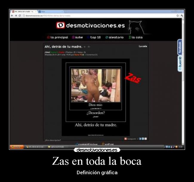Zas en toda la boca - Definición gráfica