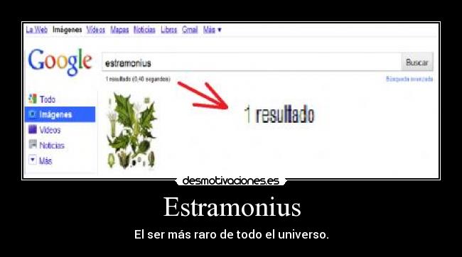 Estramonius - El ser más raro de todo el universo.