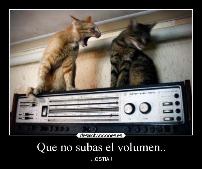 Que no subas el volumen.. -