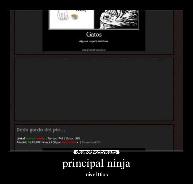 principal ninja - nivel Dios