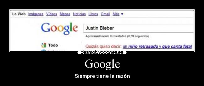 Google - Siempre tiene la razón
