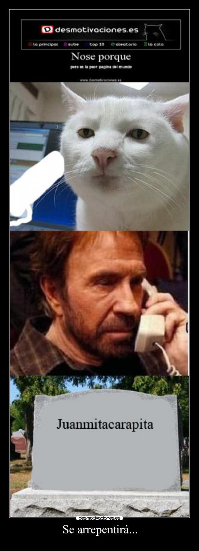 Se arrepentirá... -