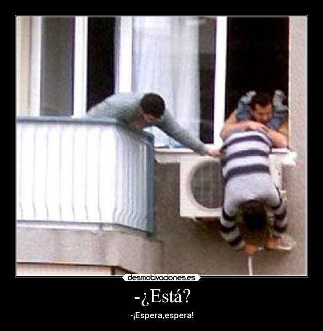 -¿Está? - -¡Espera,espera!