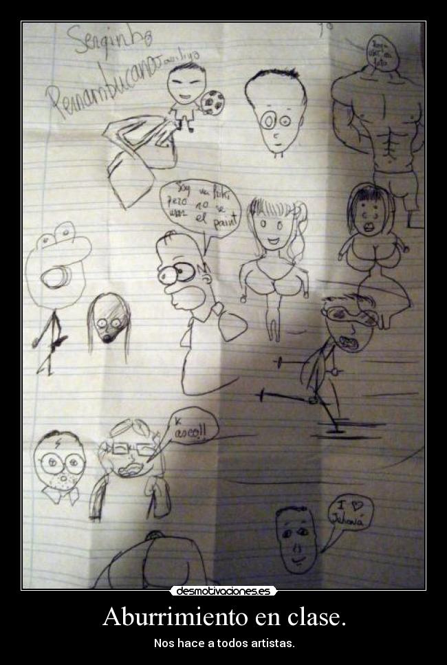 Aburrimiento en clase. - 