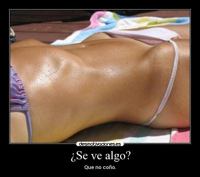¿Se ve algo? -