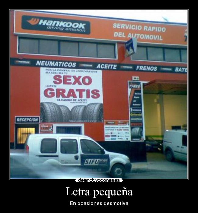 Letra pequeña - En ocasiones desmotiva