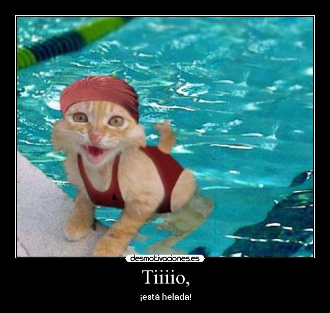 Tiiiio, - ¡está helada!