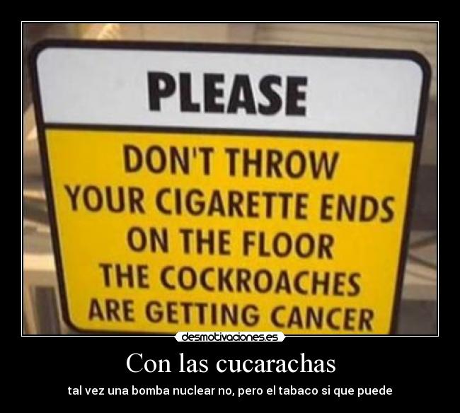 Con las cucarachas -