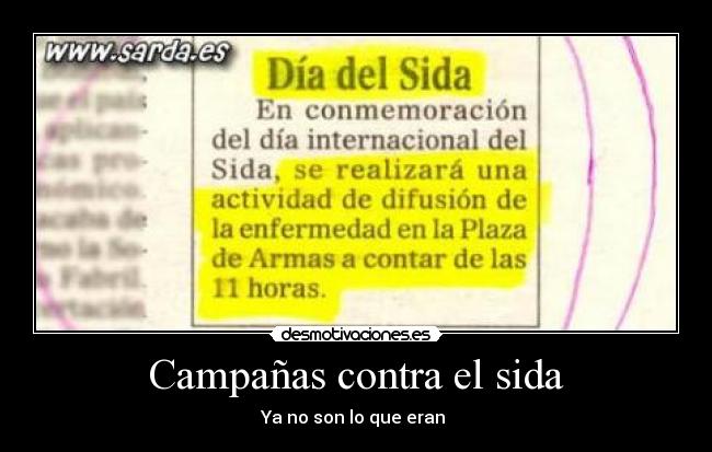 Campañas contra el sida -