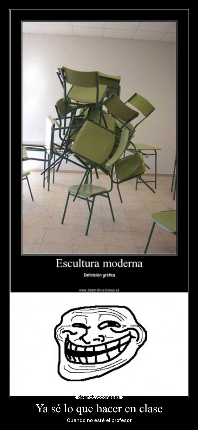 Ya sé lo que hacer en clase - Cuando no esté el profesor