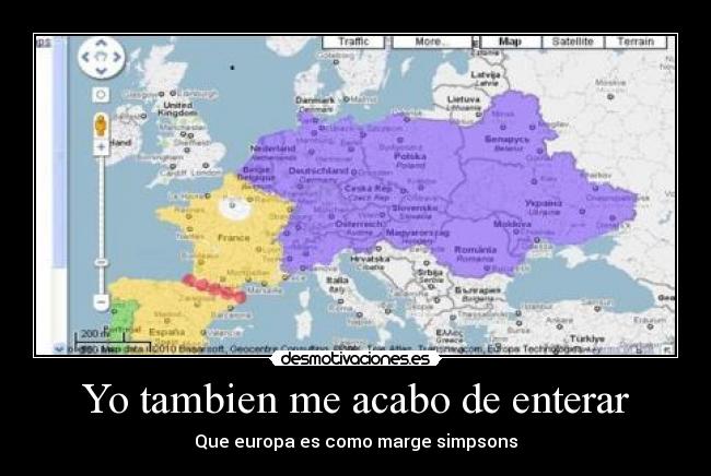Yo tambien me acabo de enterar - Que europa es como marge simpsons