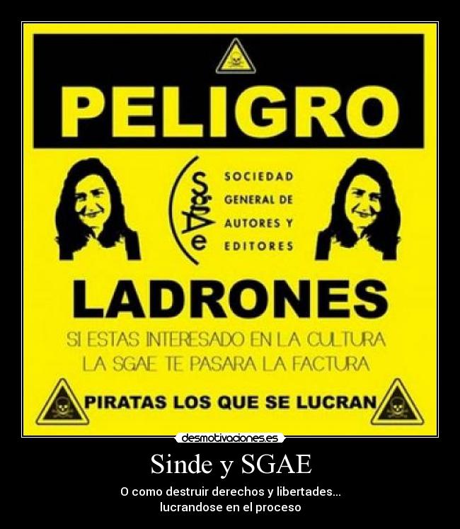carteles sinde sgae derechos desmotivaciones