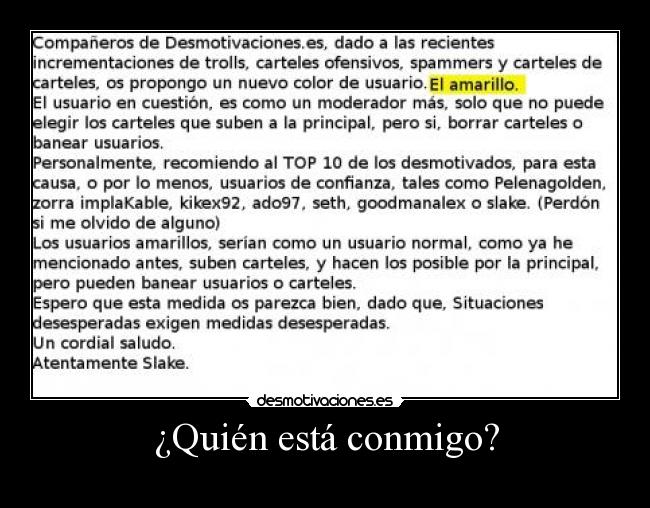 ¿Quién está conmigo? - 