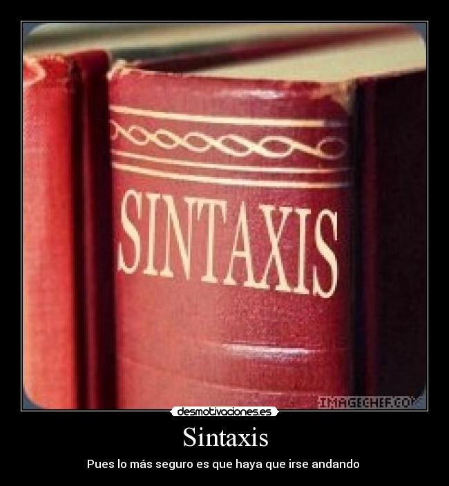 Sintaxis -
