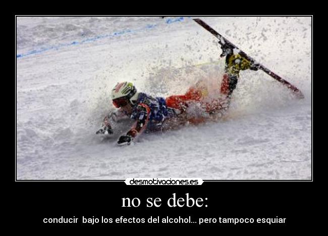no se debe: -