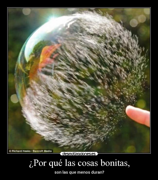 ¿Por qué las cosas bonitas, - son las que menos duran?