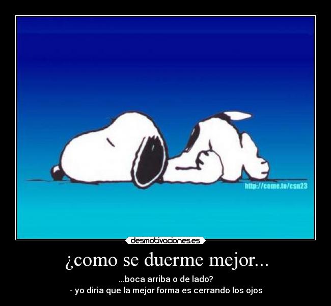 ¿como se duerme mejor... - 