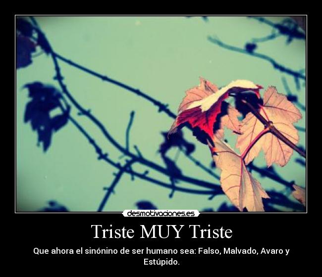 Triste MUY Triste -