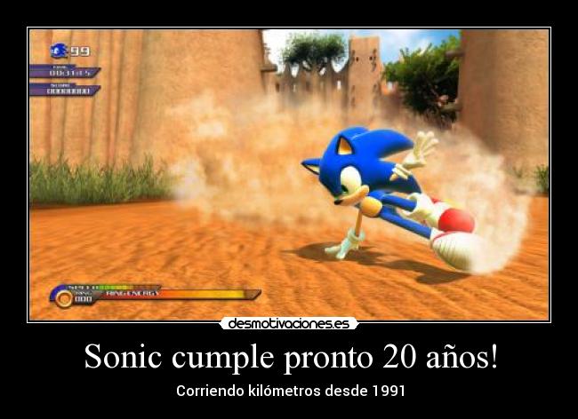 Sonic cumple pronto 20 años! - Corriendo kilómetros desde 1991