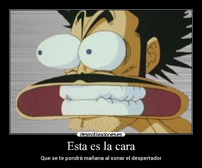 Esta es la cara - Que se te pondrá mañana al sonar el despertador