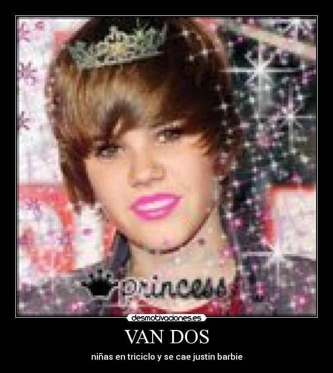 VAN DOS - niñas en triciclo y se cae justin barbie