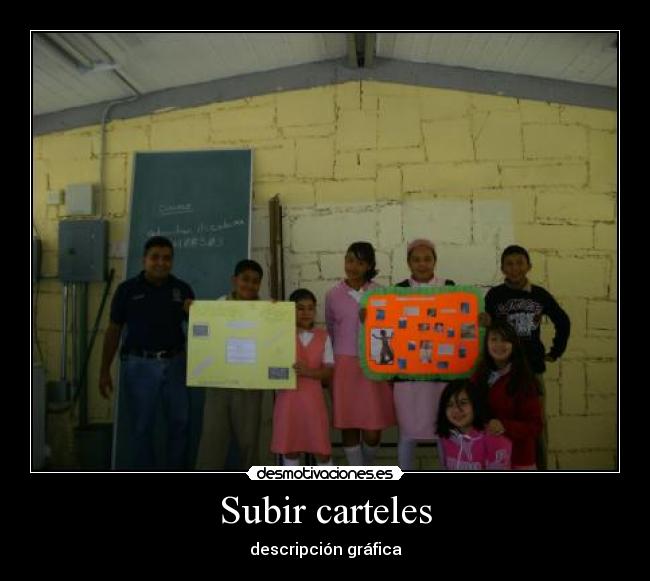 Subir carteles -
