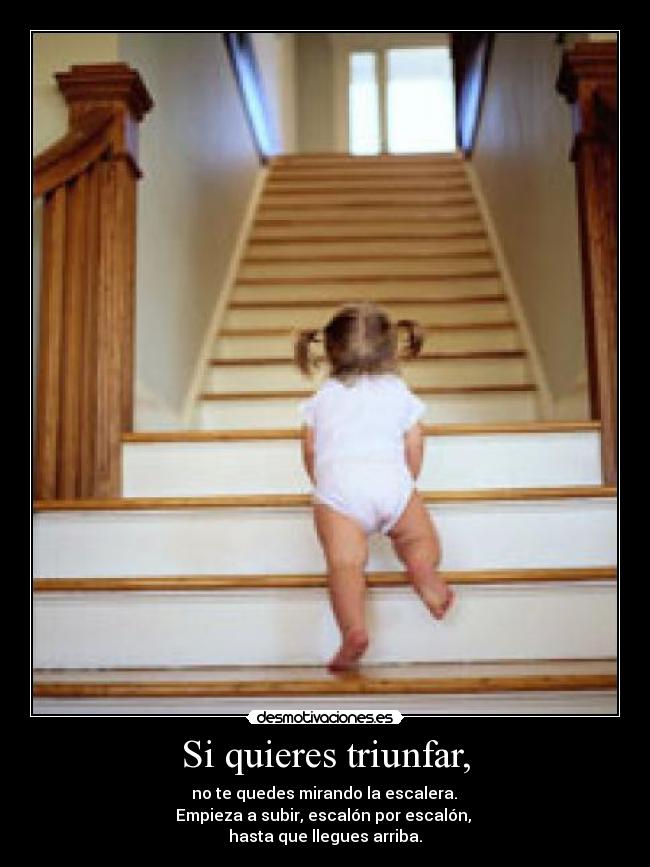 Si quieres triunfar, -