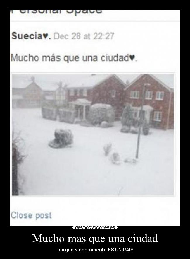 Mucho mas que una ciudad - porque sinceramente ES UN PAIS