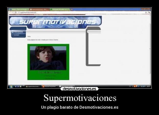 Supermotivaciones - Un plagio barato de Desmotivaciones.es