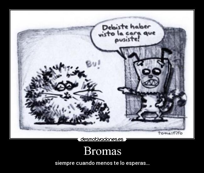 Bromas - siempre cuando menos te lo esperas...