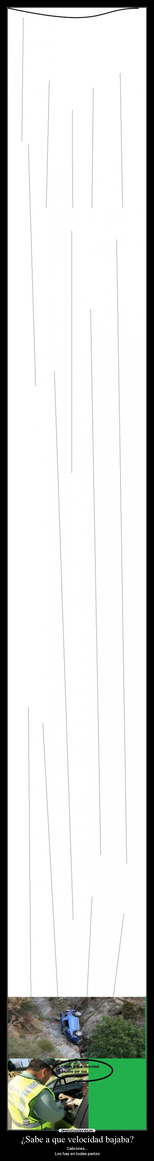 ¿Sabe a que velocidad bajaba? - 